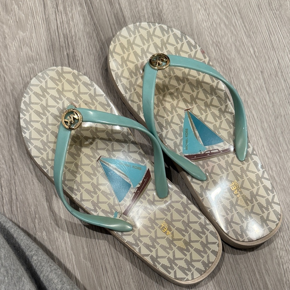 Michael Kors Sandals with Aqua Straps
